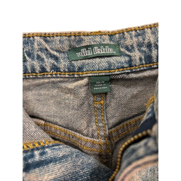 Wild Fable Size 10 Denim High-Rise Rolled Cuff Jean Shorts Fair Trade Certified - Picture 4 of 6